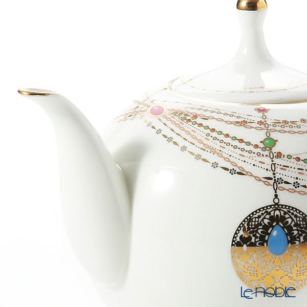 ロシア食器 インペリアル・ポーセリン ゴールデンメダリオン ティーポット（アップル）