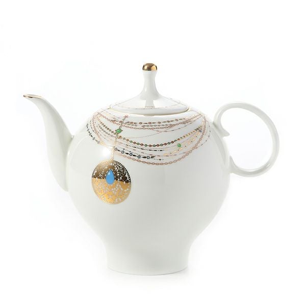 ロシア食器 インペリアル・ポーセリン ゴールデンメダリオン ティーポット（アップル）