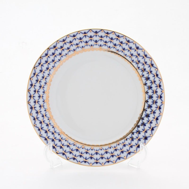 ロシア食器 インペリアル・ポーセリン コバルトネット プレート 21.5cm