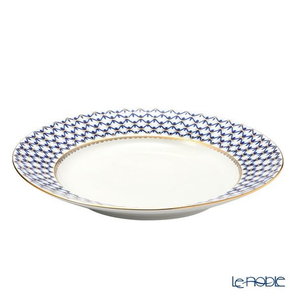 ロシア食器 インペリアル・ポーセリン コバルトネット ディーププレート 31cm