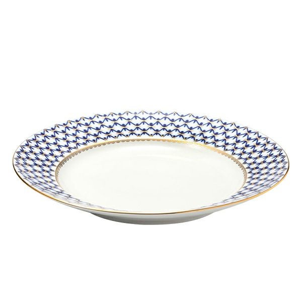 ロシア食器 インペリアル・ポーセリン コバルトネット ディーププレート 31cm