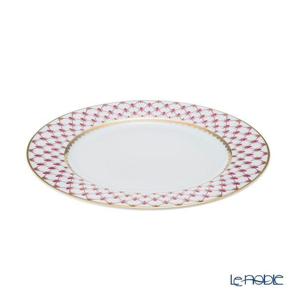 ロシア食器 インペリアル・ポーセリン ブルース（ピンクネット） プレート 21.5cm