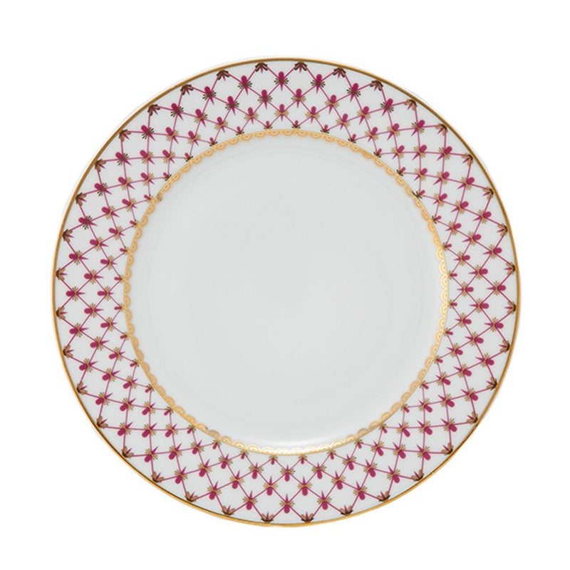 ロシア食器 インペリアル・ポーセリン ブルース（ピンクネット） プレート 21.5cm