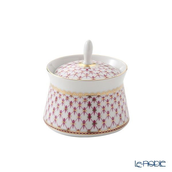 ロシア食器 インペリアル・ポーセリン ブルース（ピンクネット） シュガーポット 200ml ユースシェイプ