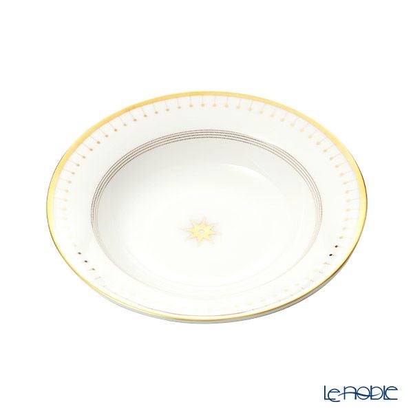 ロシア食器 インペリアル・ポーセリン スカーレット（アズール） スーププレート 23cm ゴールド