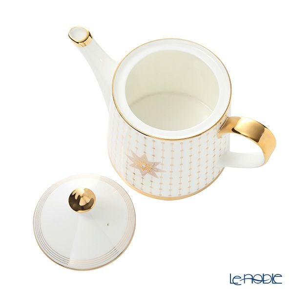 ロシア食器 インペリアル・ポーセリン スカーレット（アズール） ティーポット 780ml ゴールド