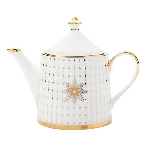 ロシア食器 インペリアル・ポーセリン スカーレット（アズール） ティーポット 780ml ゴールド