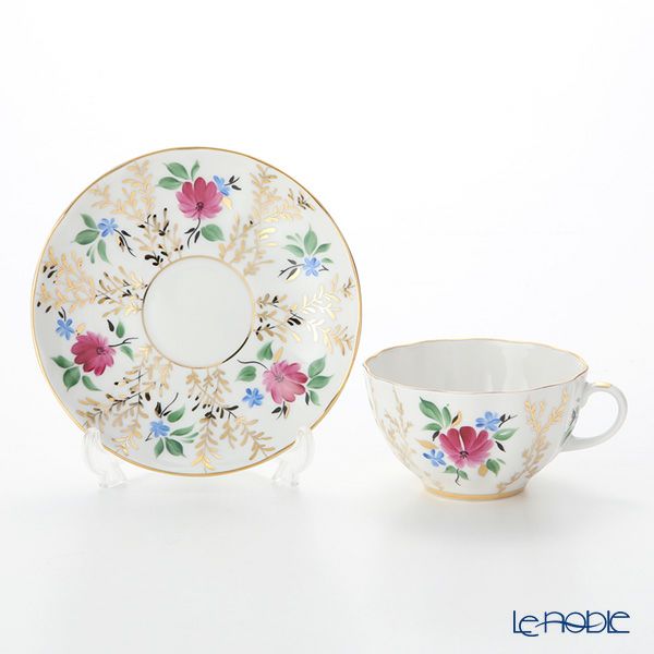 ロシア食器 インペリアル・ポーセリン ゴールデングラス ティーカップ＆ソーサー 250ml