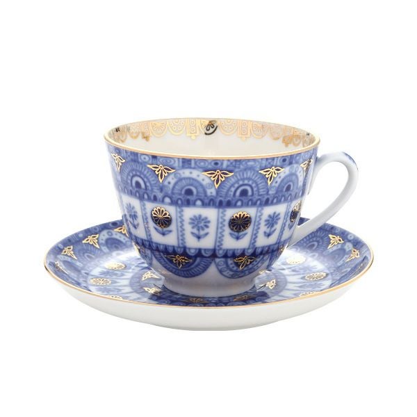 ロシア食器 インペリアル・ポーセリン スプリングアーチ ティーカップ＆ソーサー 250ml（スプリング）