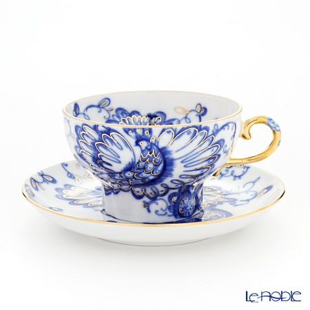 ロシア食器 インペリアル・ポーセリン シンギングガーデン ティーカップ＆ソーサー 250ml（マーキー）