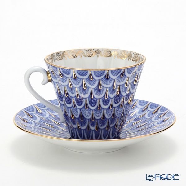 ロシア食器 インペリアル・ポーセリン 忘れな草 3ピースセット（ラジアル）