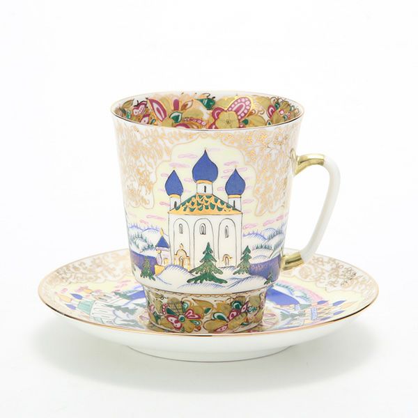 ロシア食器 インペリアル・ポーセリン ロシア ティーカップ＆ソーサー