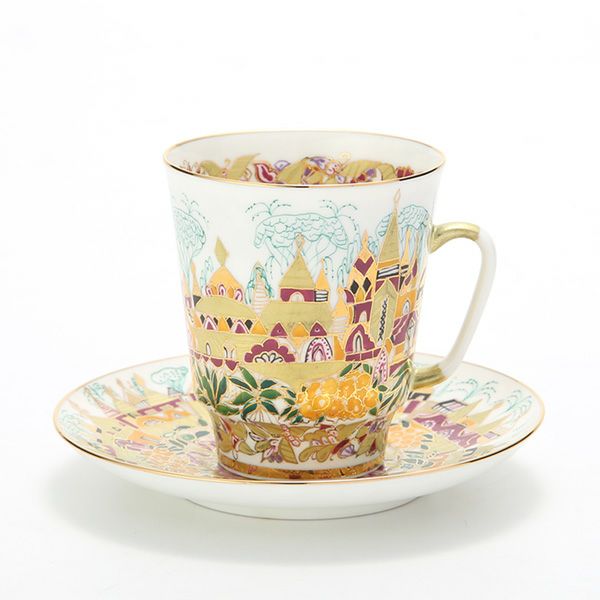 ロシア食器 インペリアル・ポーセリン ゴールデンスプリング ティーカップ＆ソーサー（メイ） 165ml