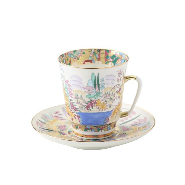 ロシア食器 インペリアル・ポーセリン スプリング ティーカップ＆ソーサー（メイ） 165ml