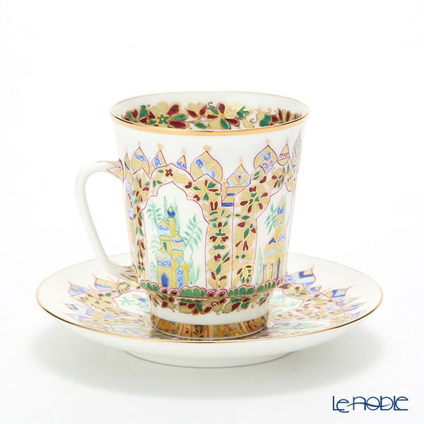 ロシア食器 インペリアル・ポーセリン シェヘラザードパレス ティーカップ＆ソーサー（メイ） 165ml