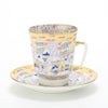ロシア食器 インペリアル・ポーセリン フロスティーイブニング ティーカップ＆ソーサー（メイ） 165ml