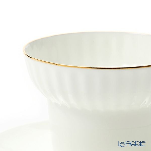 ロシア食器 インペリアル・ポーセリン ゴールデンエッジ ティーカップ＆ソーサー 155ml （ウエイブ）