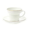 ロシア食器 インペリアル・ポーセリン ゴールデンエッジ ティーカップ＆ソーサー 155ml （ウエイブ）