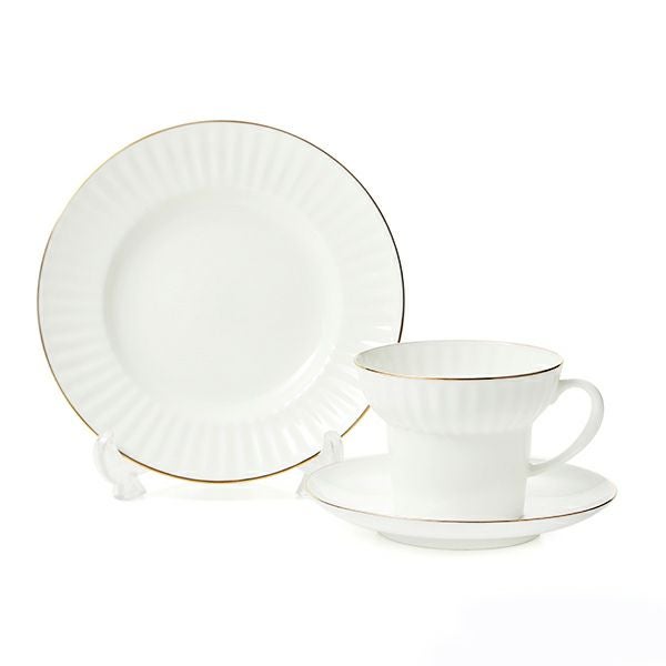 ロシア食器 インペリアル・ポーセリン ゴールデンエッジ 3ピースセット