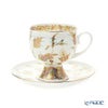 ロシア食器 インペリアル・ポーセリン ゴールデントウィッグ カップ＆ソーサー160ml