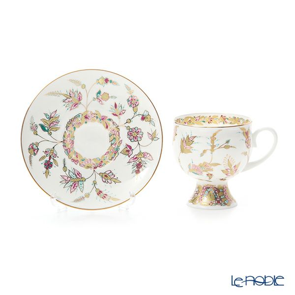 ロシア食器 インペリアル・ポーセリン ゴールデントウィッグ カップ＆ソーサー160ml