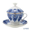 ロシア食器 インペリアル・ポーセリン ブライズメイド ティーカップ＆ソーサー 250ml（ふた付）