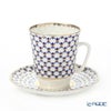 ロシア食器 インペリアル・ポーセリン コバルトネット ティー カップ＆ソーサー（メイ）165ml