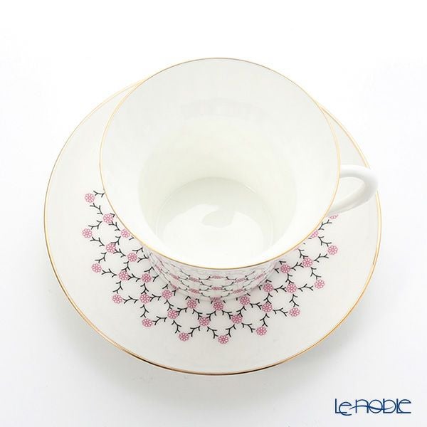 ロシア食器 インペリアル・ポーセリン ローズネット ティーカップ＆ソーサー 155ml
