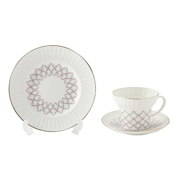 ロシア食器 インペリアル・ポーセリン ローズネット 3ピースセット