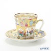 ロシア食器 インペリアル・ポーセリン フェアリーテイル デミタスカップ＆ソーサー 80ml