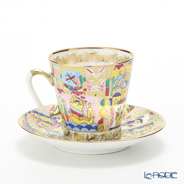 ロシア食器 インペリアル・ポーセリン フェアリーテイル デミタスカップ＆ソーサー 80ml