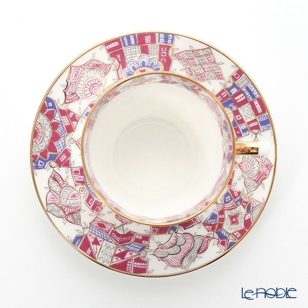 ロシア食器 インペリアル・ポーセリン ローズ デミタスカップ＆ソーサー 80ml