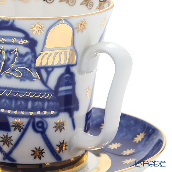 ロシア食器 インペリアル・ポーセリン ベル マグカップ＆ソーサー セット 360ml