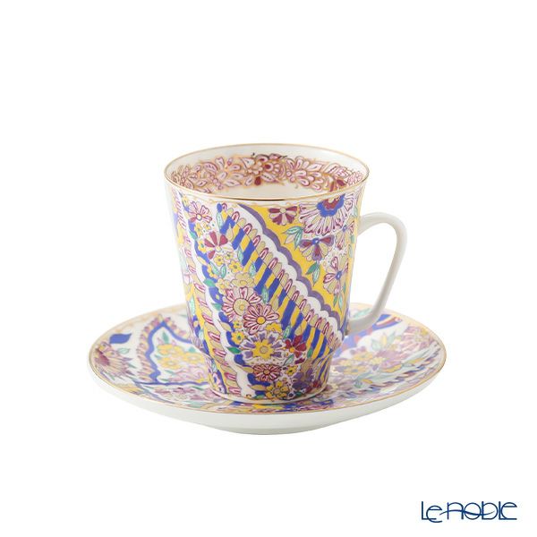 ロシア食器 インペリアル・ポーセリン ブライト パターン ティーカップ＆ソーサー（メイ） 165ml