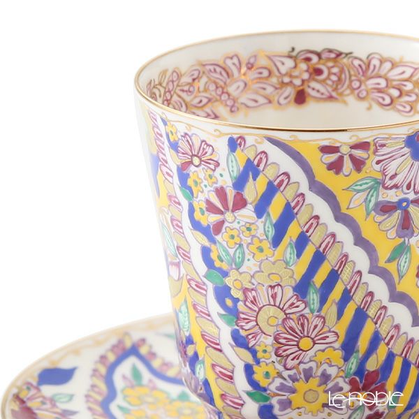 ロシア食器 インペリアル・ポーセリン ブライト パターン ティーカップ＆ソーサー（メイ） 165ml