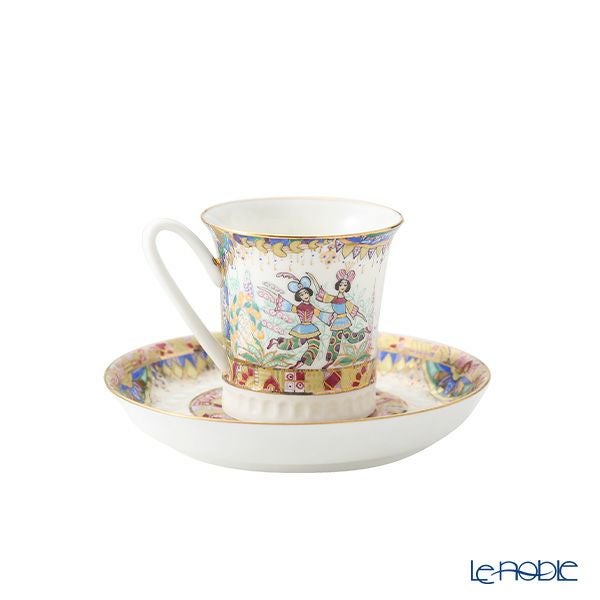 ロシア食器 インペリアル・ポーセリン ロシアンバレエ コーヒーカップ＆ソーサー 70ml デミタス／エスプレッソ用