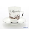 ロシア食器 インペリアル・ポーセリン サンクトペテルブルグ カップ＆ソーサー No.5 ミハイロフスキー城