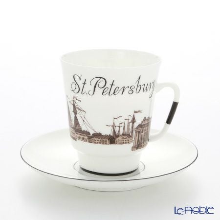 ロシア食器 インペリアル・ポーセリン サンクトペテルブルグ カップ＆ソーサー No.5 ミハイロフスキー城