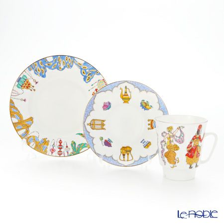 ロシア食器 インペリアル・ポーセリン バレエコレクション 3ピースセット シェヘラザード