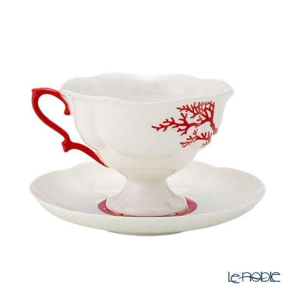 ロシア食器 インペリアル・ポーセリン コーラル ティーカップ＆ソーサー