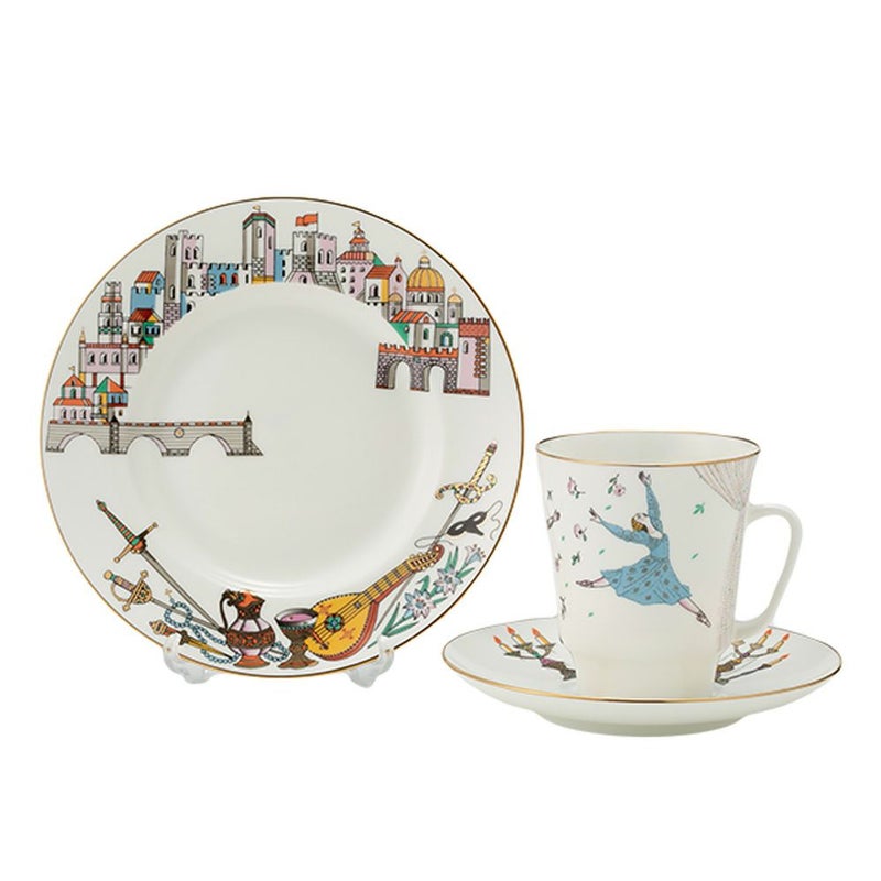 ロシア食器 インペリアル・ポーセリン バレエコレクション 3ピースセット ロミオとジュリエット