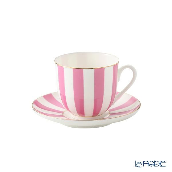 ロシア食器 インペリアル・ポーセリン インペリアルストライプ 3ピースセット ピンク 180ml