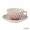 ロシア食器 インペリアル・ポーセリン ブルース（ピンクネット） ティーカップ＆ソーサー 250ml New