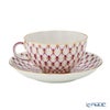ロシア食器 インペリアル・ポーセリン ブルース（ピンクネット） ティーカップ＆ソーサー 250ml New