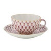ロシア食器 インペリアル・ポーセリン ブルース（ピンクネット） ティーカップ＆ソーサー 250ml New