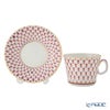 ロシア食器 インペリアル・ポーセリン ブルース（ピンクネット） ティーカップ＆ソーサー ユース 250ml