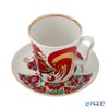 ロシア食器 インペリアル・ポーセリン レッドルースター マグ＆ソーサーセット 360ml