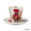 ロシア食器 インペリアル・ポーセリン レッドルースター マグ＆ソーサーセット 360ml