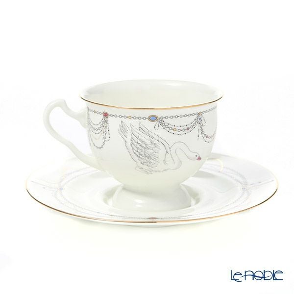 ロシア食器 インペリアル・ポーセリン バレエコレクション ティー カップ＆ソーサー 白鳥の湖 240ml