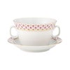 ロシア食器 インペリアル・ポーセリン ブルース（ピンクネット） スープカップ＆ソーサー ユース 170ml